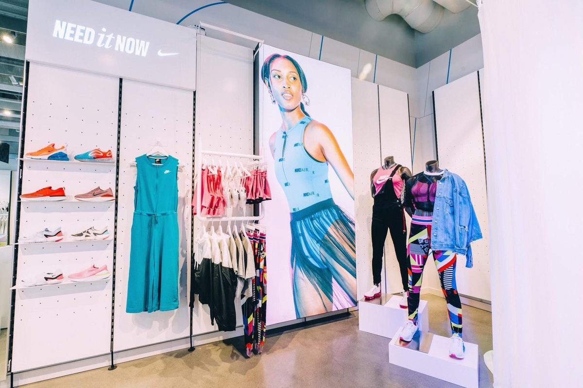 IDLWorldwide's tweet photo. #FBF to a project we look at fondly. We partnered with both @Nike and @FinishLine  to take their LA location and revamp the entire space into an all-women’s sportswear shop. Using every element of the spot as an opportunity to tell a much larger, more impactful story. https://t.co/Z6vDYTYl7Z