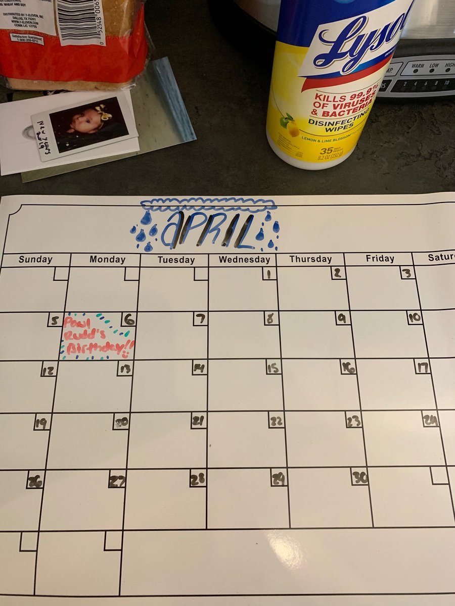 Scissorsandsage's tweet photo. Looks like I got my April all planned out @paulruddcom https://t.co/sgzS2zSDjx