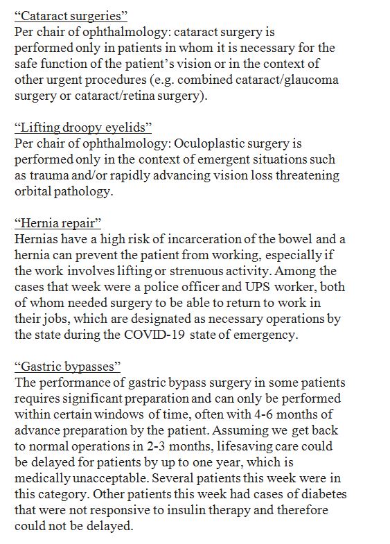 Does mastectomy for cancer + breast reconstruction = "boob job"? Here's every surgery cited in the story.  #FactCheck for yourself and decide if  @KHNews  @JennyAGold were accurate or sensational.  #InternationalFactCheckingDay  #NeverTooLatetoFactCheck  https://www.rawstory.com/2020/03/major-california-hospital-performing-boob-jobs-while-the-state-is-shut-down-due-to-coronavirus-crisis/ 3/6