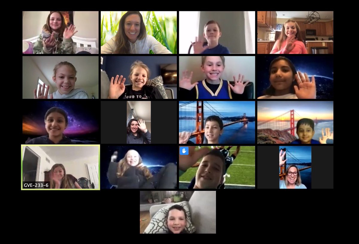 MissAndersonB's tweet photo. This is definitely a new normal but this was the best part of my day ❤️ great to see these faces today! #gvfeeling https://t.co/12qjE4Rm92