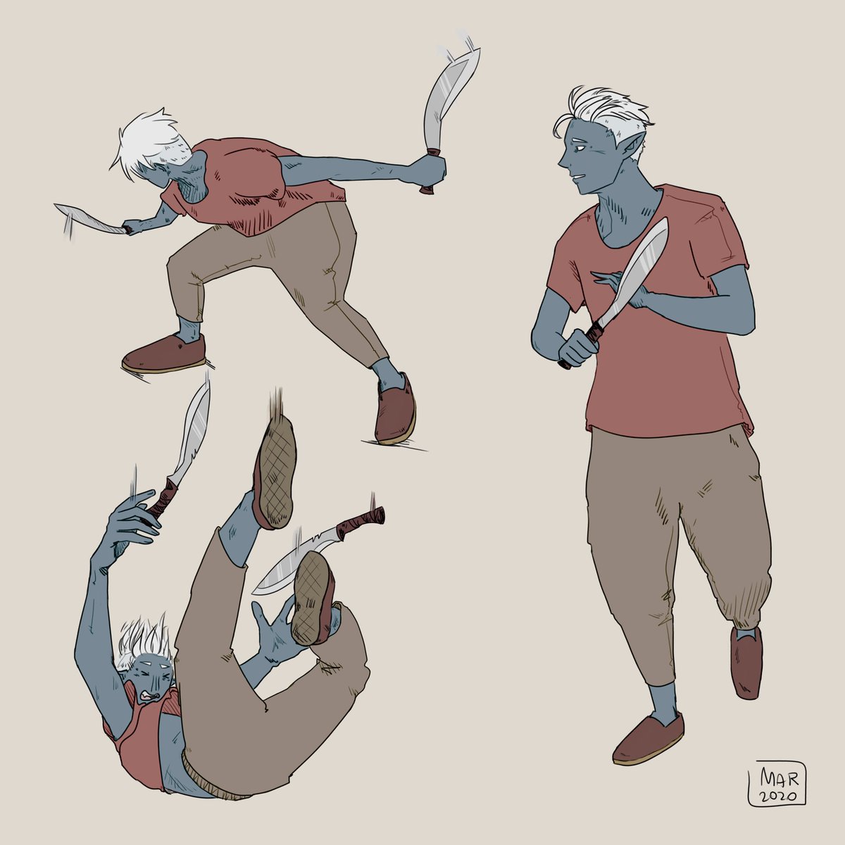 mar22tt's tweet photo. kukri is best weapon change my mind #art #artist #kukri #characterdesign #oc #dndart #dnd #rogue #dndcharacter https://t.co/omNFDDMwSZ