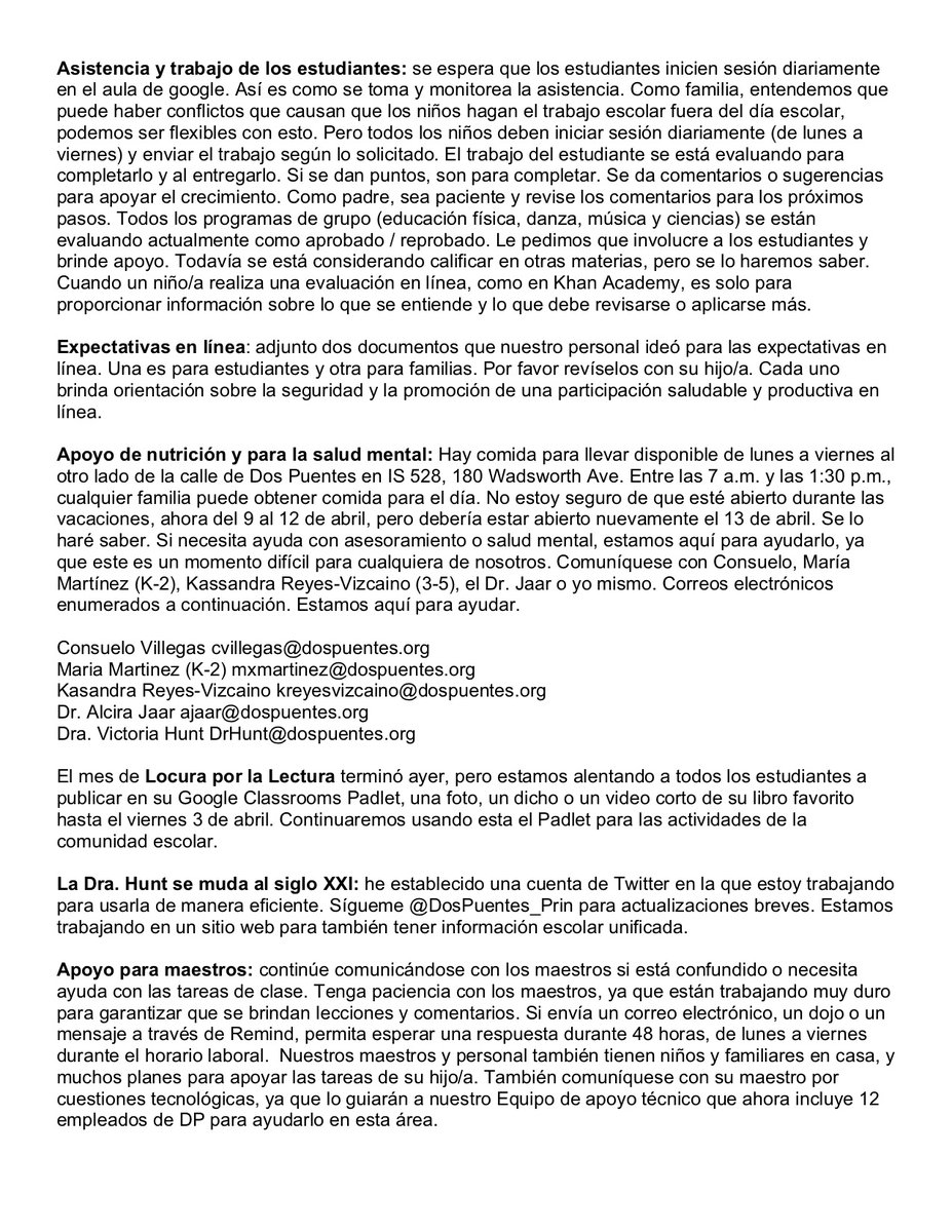 DosPuentes_Prin's tweet photo. DP Carta Para Las Familias https://t.co/5dfDuJE8PA