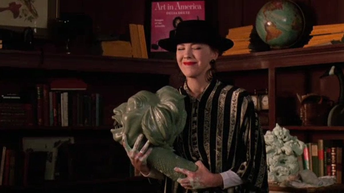 In four frames, the brilliant costumes of Catherine O’Hara in BEETLEJUICE.  #TIFFAtHome