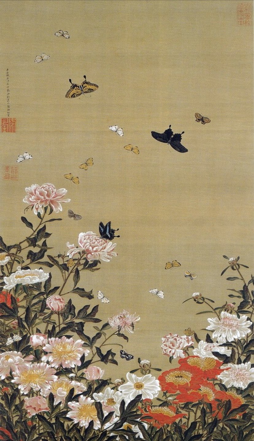 ট ইট র 極楽与太 伊藤若冲 動植綵絵 芍薬群蝶図 梅花小禽図 雪中鴛鴦図 秋塘群雀図 おうちでアート鑑賞 T Co Uickyffhup ট ইট র