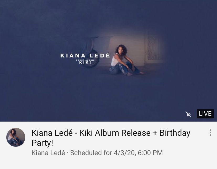 KianaOnTour's tweet photo. Join Kiana for her Kiki Album Release + Birthday Party! via YouTube Livestream. click the link to set a reminder and join her in 1 hour! 🥳 https://t.co/3TmqGrXzPp https://t.co/oONfYZhEoK
