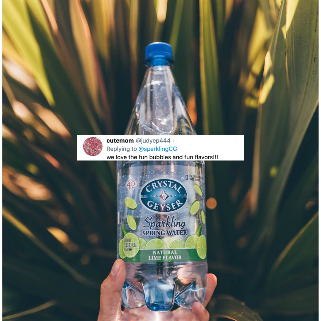 😍 😍 😍 

Did you know that Crystal Geyser #Sparkling water is available for purchase on <a href="/amazon/">Amazon</a>, #Instacart (in select locations) and <a href="/Walmart/">Walmart</a>? Get your bottles of fun bubbles and flavors today! 💧