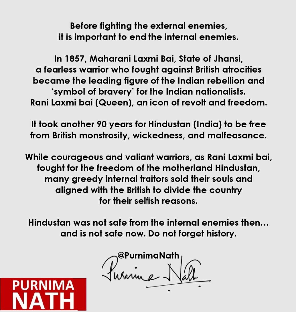 Purnima Nath For Stateassemblywi23 No Twitter Internal Enemies And Traitors Are Much More Dangerous Than The External Enemies Do Not Forget History Empire Kingdoms Dynasties Fell Because Of Traitors United States