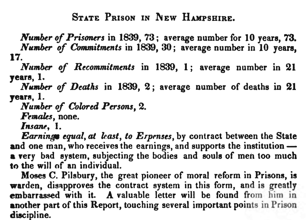They weren't just putting these in because no one cared. People reviewed the records and criticized this and other prisons for their mortality and disease rates (among other things). Here's an 1839 excerpt from the Boston Prison Discipline Society, which was one such watchdog.