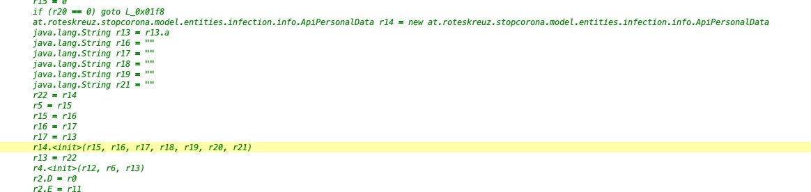 More interestingly, there is a prepared data for "name, dob, city, zip" even though it isn't used. This might be a generated artifact from a data scheme, but it does not fit to "anonymous". Nevertheless it is never used - but rather filled with empty strings.