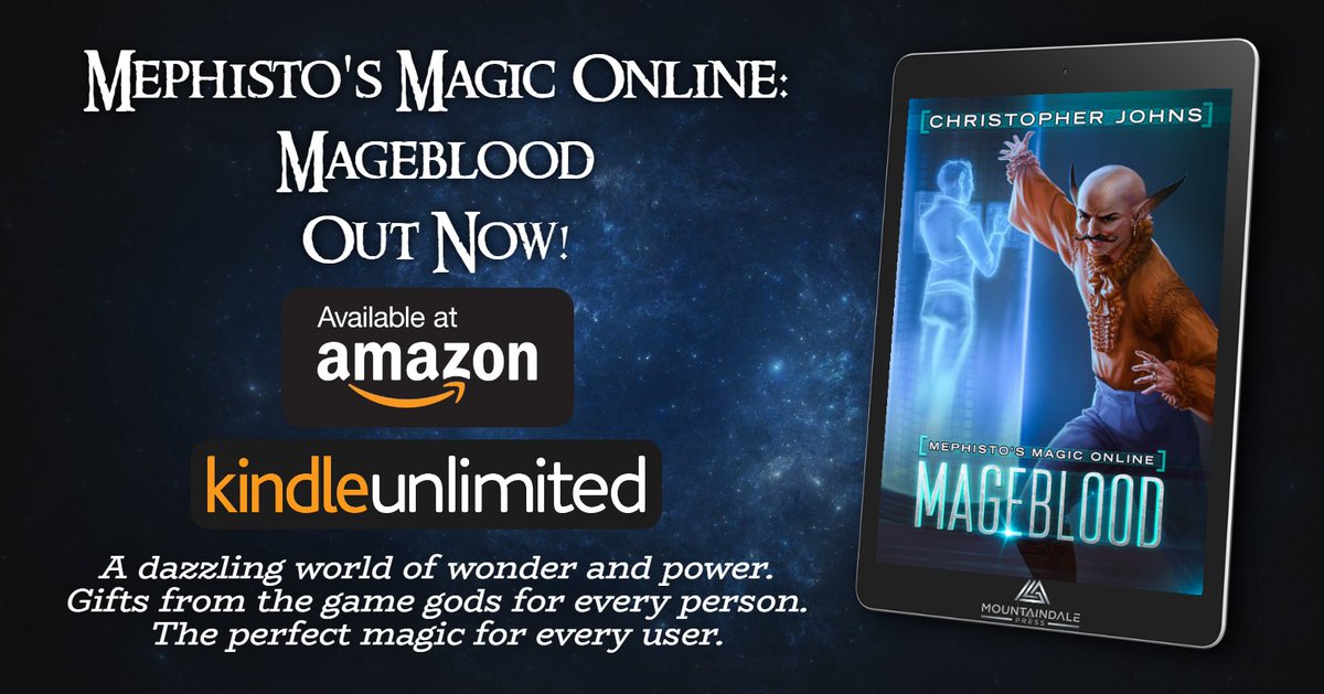 _Mountaindale's tweet image. #LitRPG/#GameLit RELEASE
@jonsyjohns brings you a new world full of fun new races and interesting action-packed dynamics in Mageblood!

geni.us/Mageblood

💥A dazzling world of wonder and power. Gifts from the game gods for every person. The perfect magic for every user.
💥