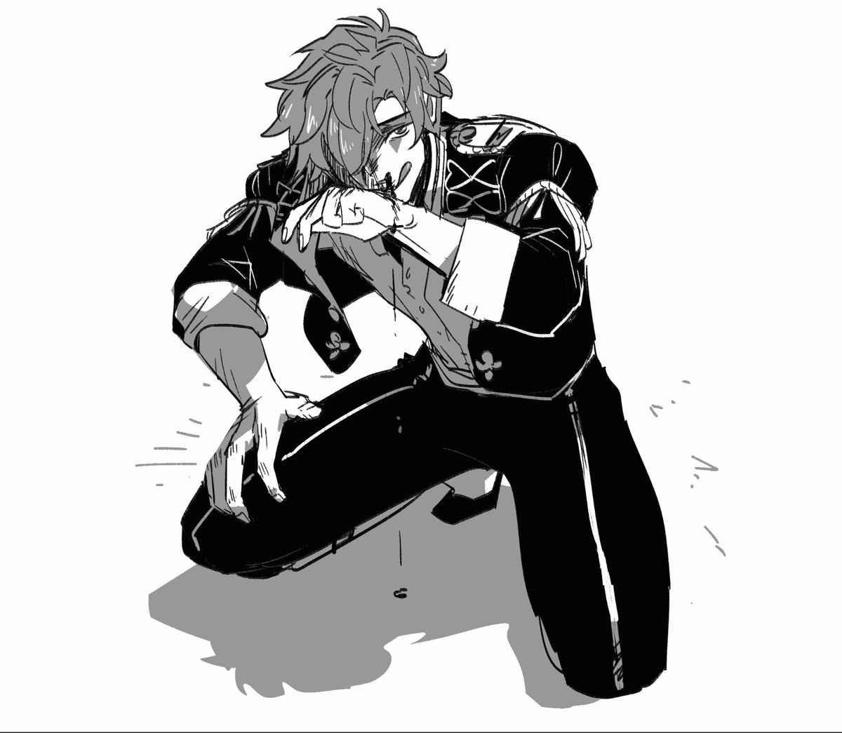 I keep forgetting I drew this scuffed up Sylvain, so here he is. 💦

#FireEmblemThreeHouses #FE3H #sylvainjosegautier