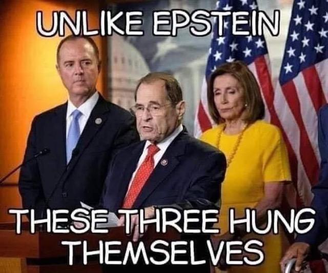 DJ3book's tweet photo. WE knew you knew about the virus during your FAILED impeachment. 

So you admit you chose to ignore &amp; ALERT the public
over your vengeful FAILED impeachment!

Pelosi,schiff,nadler meet your demise soon.
#PelosiForPrison 
#SchiffForPrison
#NadlerForPrison
#SchumerForPrison https://t.co/YIfnvRZwfw