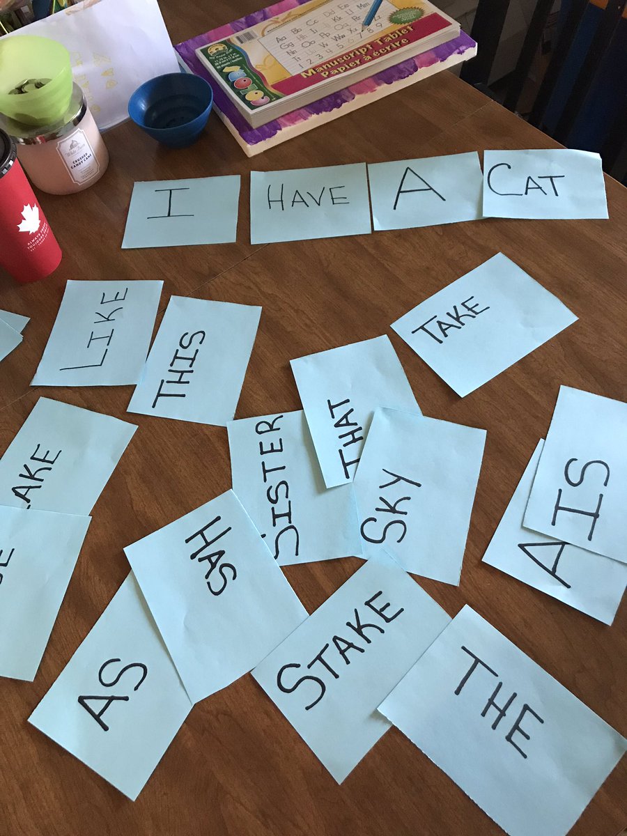 junehuz's tweet photo. Using the art hub, doing math with plate dots, and we are making sentences with words @GarrisonRoad https://t.co/FnIl7f5Yas