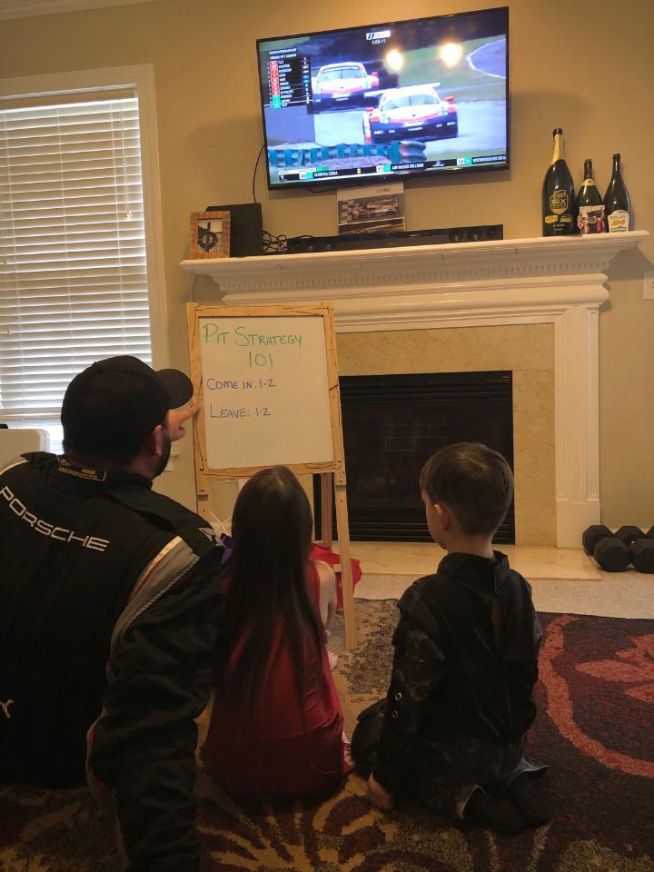 COREautosport's tweet photo. The parents on our team are finding unique ways to educate their kids while school is closed #COREantine https://t.co/KOhagVEQ1f