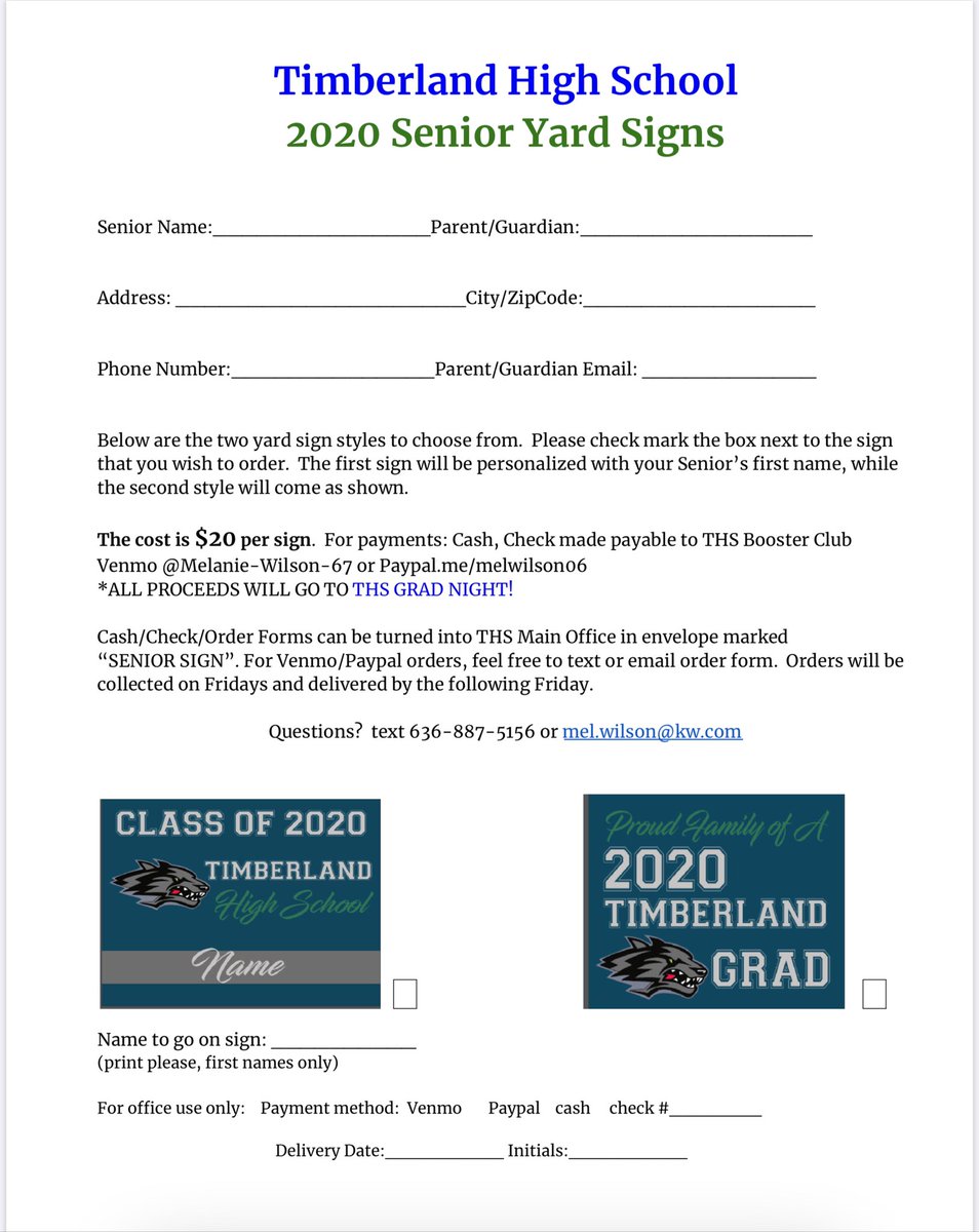 TGrad2020's tweet photo. Happily delivered signs to fulfill our orders our Seniors. We place orders every Friday. See the flyer if you want to order one (or two like I did). Thanks for your support. https://t.co/grZxR3wAqT