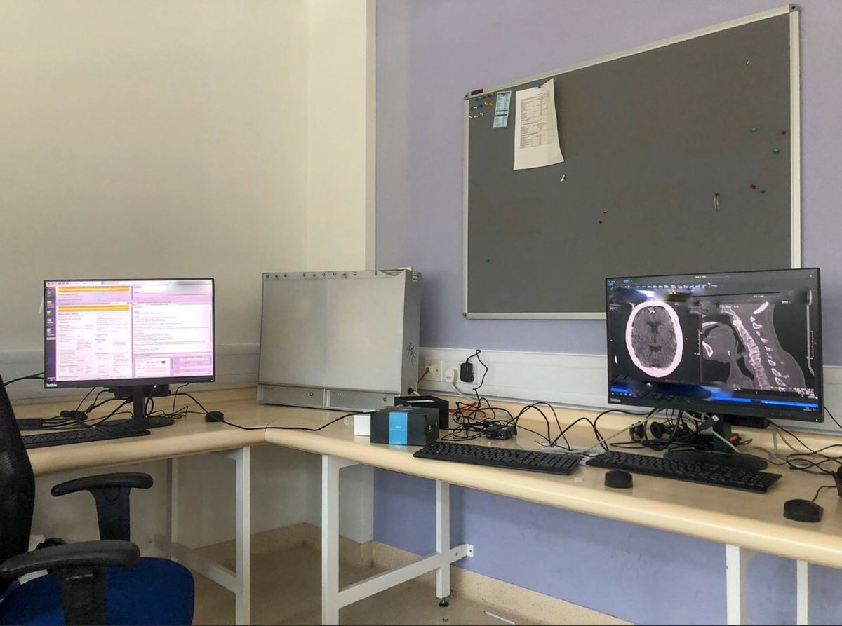 aaoplumb's tweet photo. This is cool - hard to get enough laptops via NHS supply chain at the moment so @uclh genius ICT team bought a load of @Raspberry_Pi off the shelf and now we have virtual desktops via @CitrixWorkspace for those without a home computer. Works really well! https://t.co/J4JVARfDuA