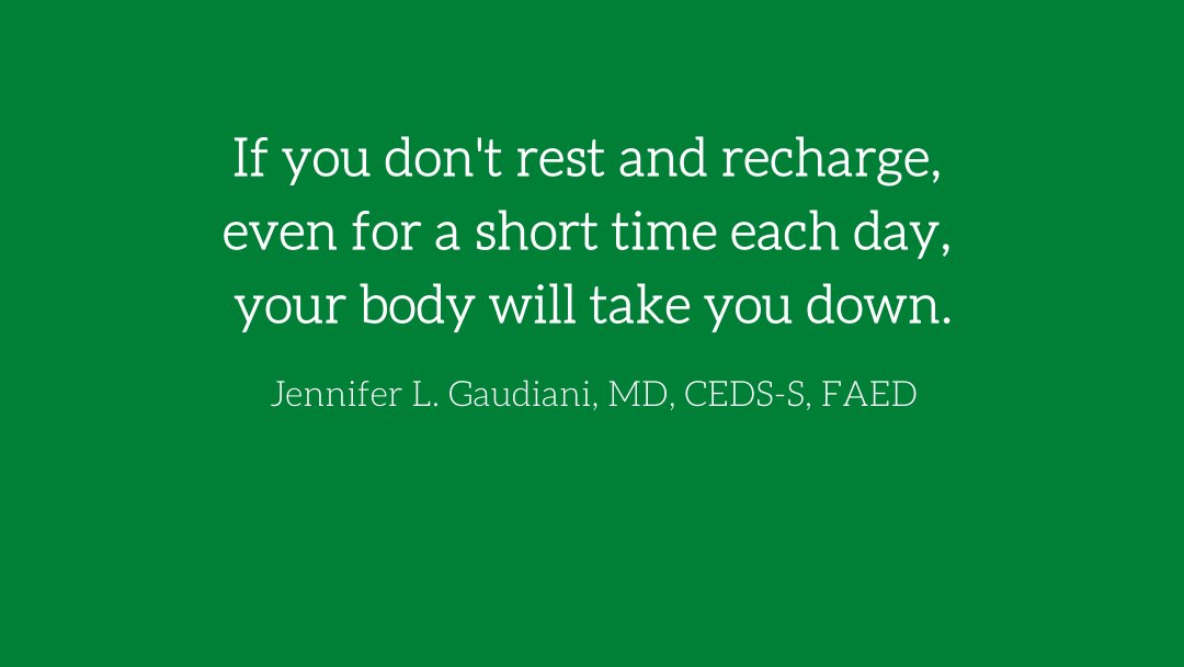 gaudianiclinic's tweet photo. Did you catch Dr. G's reading from #SickEnough yesterday? If not, here you go: https://t.co/x3atAGZfOG!
Rest & recharge are always important for everyone ESPECIALLY during times like these. Your body is not a maintenance-free vehicle for this life. #edrecovery #eatingdisorder https://t.co/L8R76gLl9Y