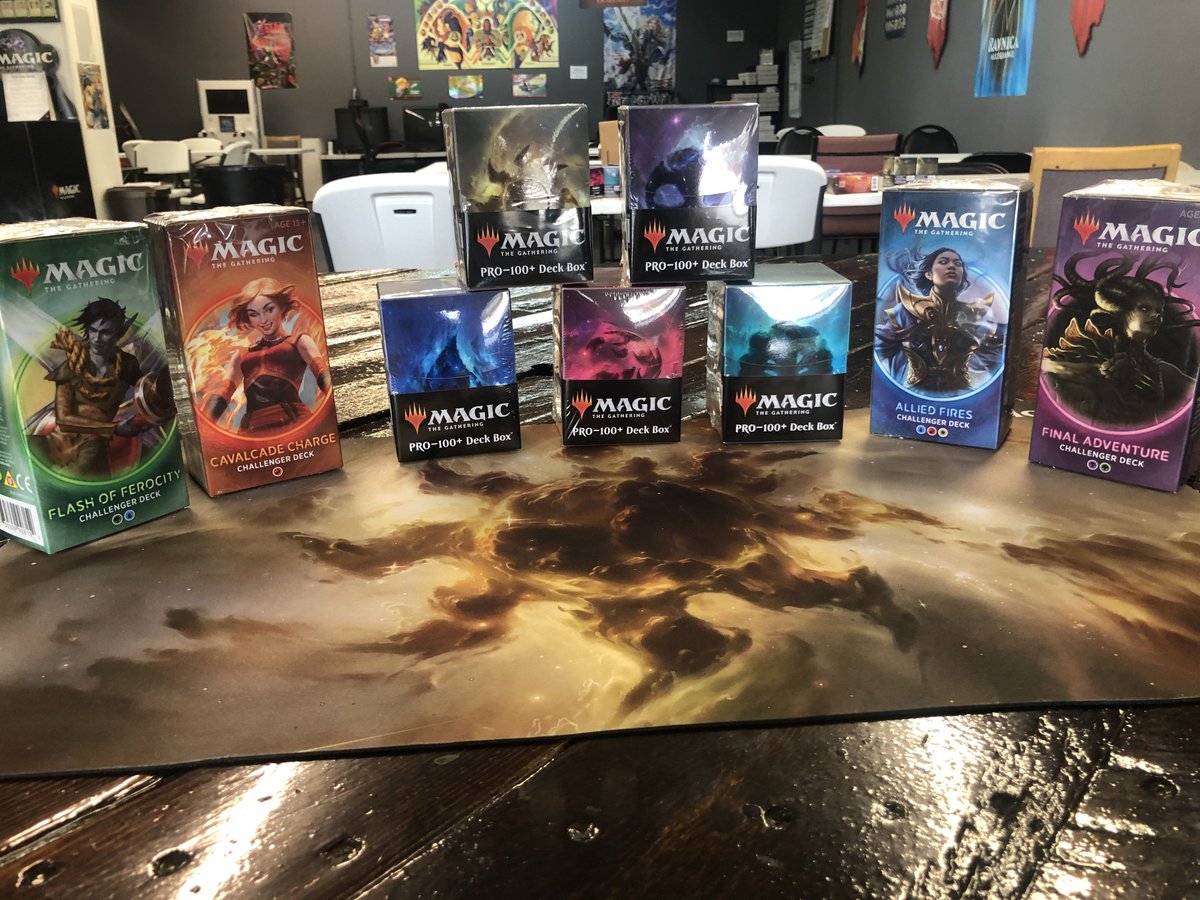 games_cdc's tweet photo. Celestial land playmates and deck boxes are in as well as this years Challenger decks! Check out our website to get your hands on them before they sell out!

https://t.co/K2BvDKzQVB

#cdcgames #mtg #celestiallands https://t.co/1bZPdOBpSo