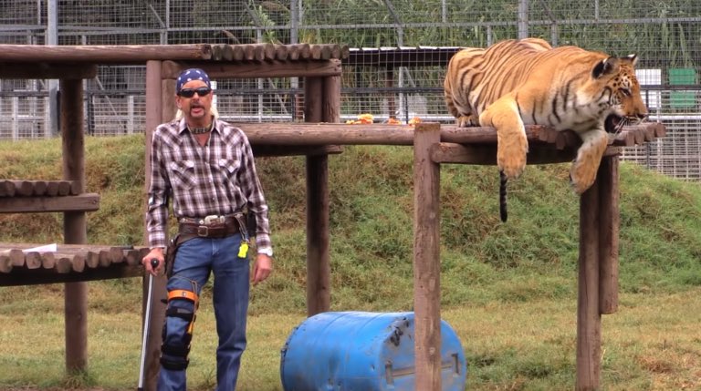 c_andriano_'s tweet photo. Joe Exotic out here holding his crutch on the wrong side of his body and nobody talking about it.. #PTthings #physicaltherapy https://t.co/VmhJ7jkaLa