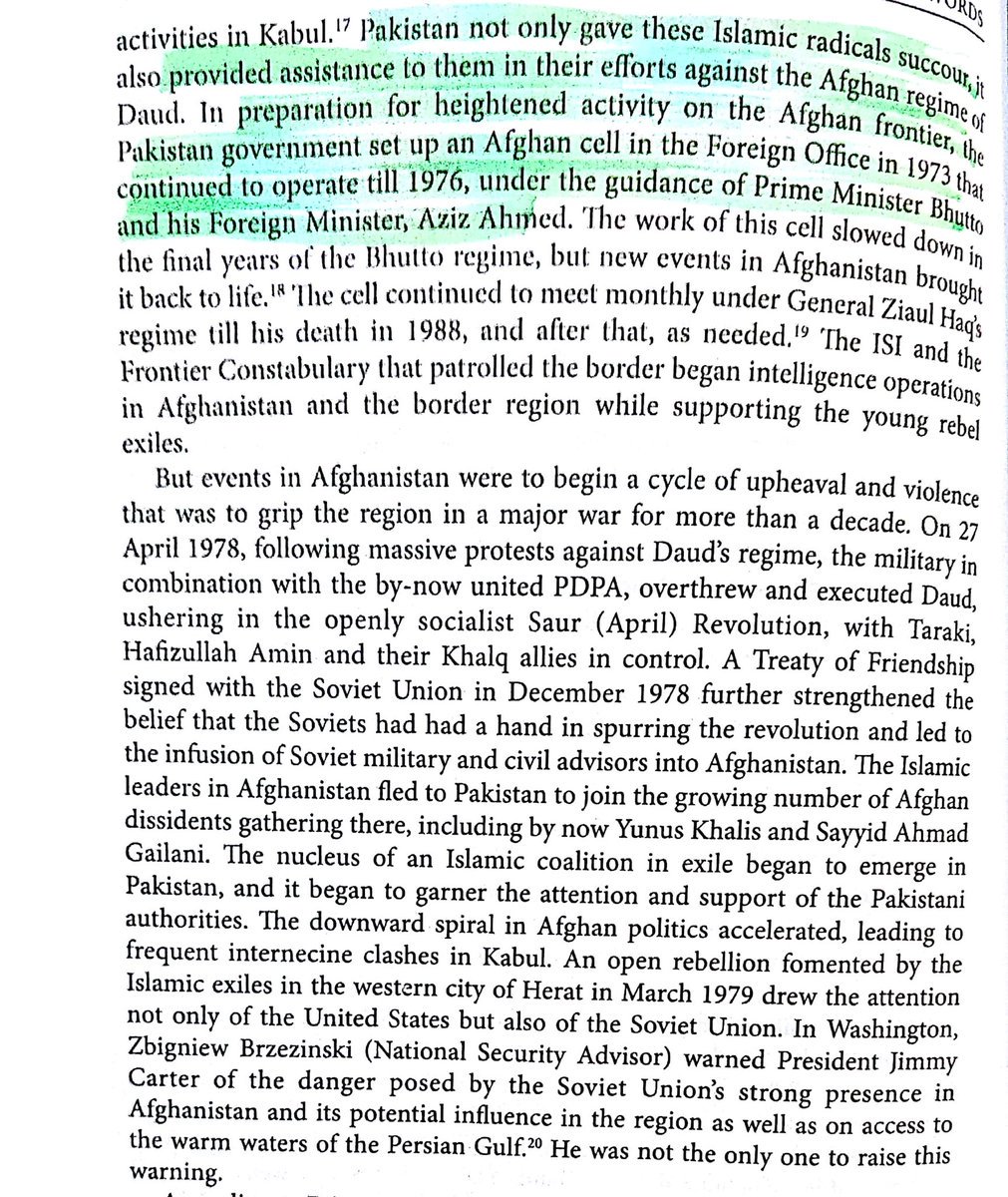 To counter Pashtunistan movement that was financed and supported by AFG & Indian govt, Bhutto set up a cell that supported Islamists against President Daoud govt.(A good move by Bhutto to counter AFG & India nefarious plans)