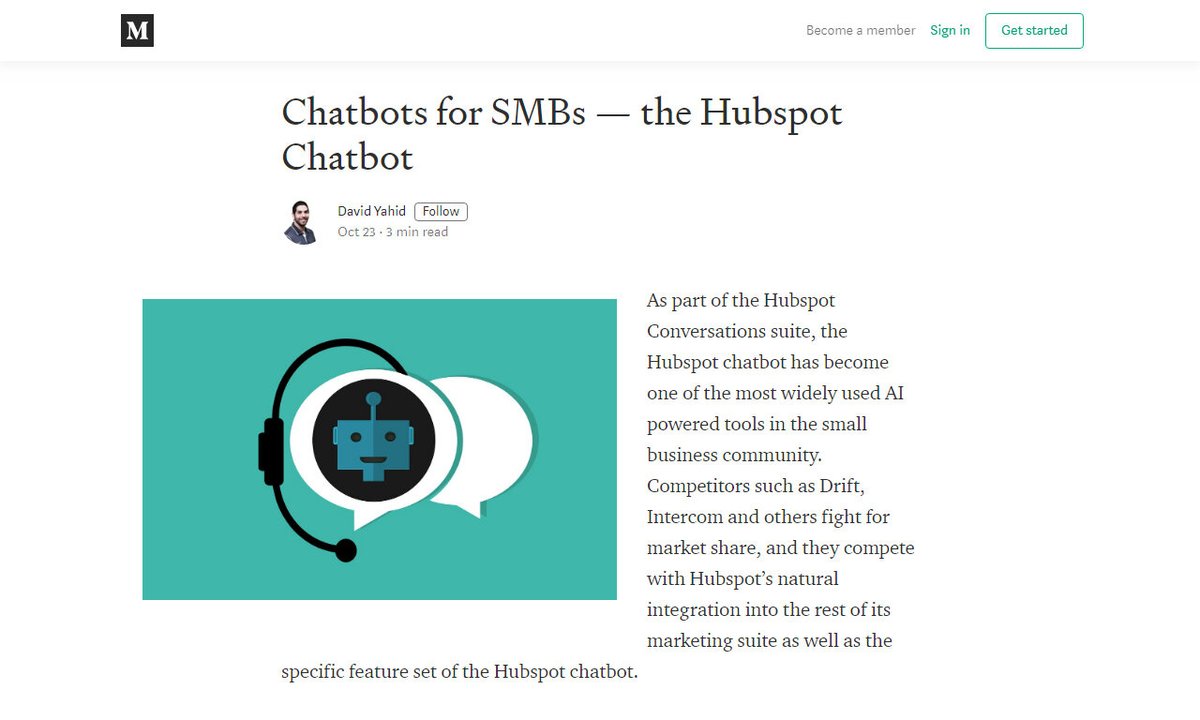 botcide's tweet photo. Chatbots for SMBs — the Hubspot Chatbot
#chatbot #cons #hubspot #bot #chatflow #chatbot
via @medium
☛ https://t.co/oncDlk4zTs https://t.co/eJWdRnL8oQ