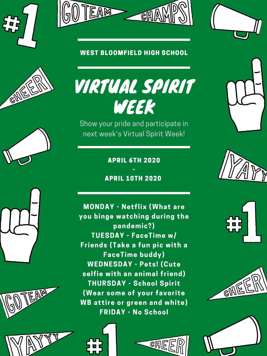 WBHS_2020's tweet photo. Update: NO SCHOOL FRIDAY! Attached is the new flyer💚🤍 https://t.co/q7WSZ9p1Pn
