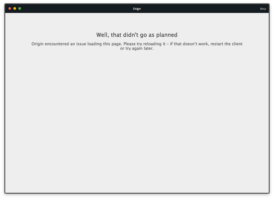 racheltpark's tweet photo. Hey @EAHelp, I've been getting this message all day on Origin. Can't load anything. I've reinstalled, ran the reset tool. Nadda. Help? https://t.co/wE6rWfMK9K