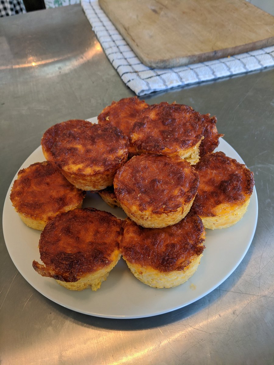 LivLowLife's tweet photo. @MythicalChef Made those cheesey rice muffin things today. Delish! 👌 https://t.co/FDmsJYfuXJ