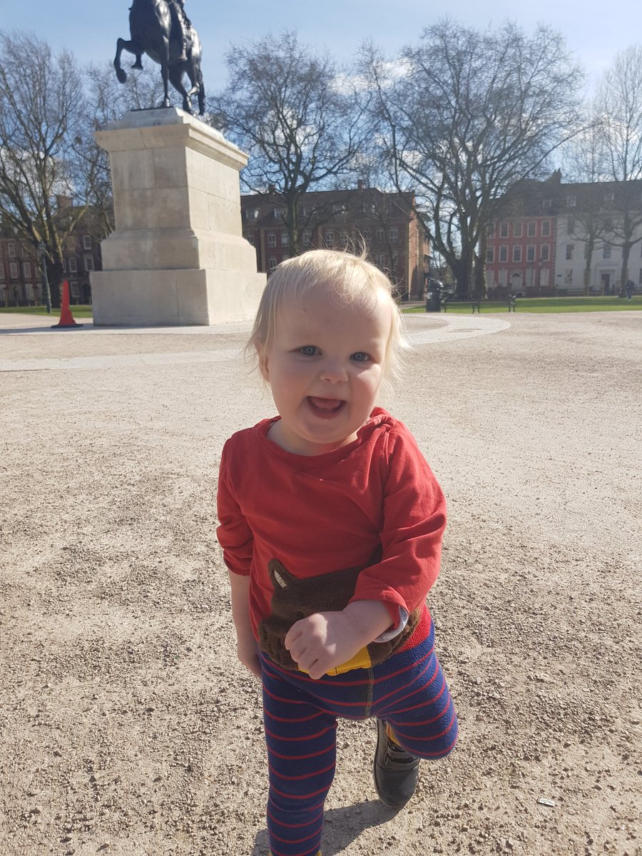 ChrisChapman81's tweet photo. I took Edie for a walk around deserted Bristol today - I think she had fun. #ToddlerExercise https://t.co/Oc4c8a8fI7