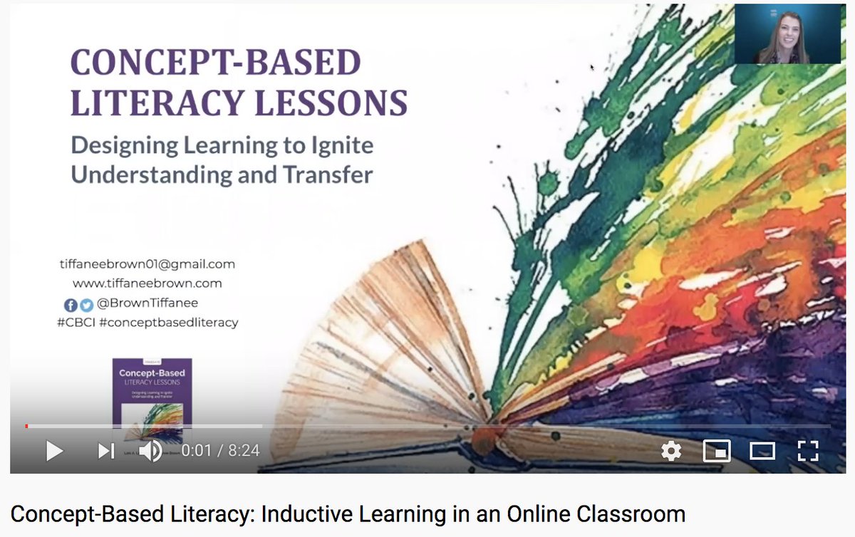 BrownTiffanee's tweet photo. Quick #conceptbasedliteracy tip! This video shares some ideas for designing inductive literacy learning experiences for an online classroom setting. https://t.co/GtMuSA9yjl https://t.co/SQOSk8dkKm