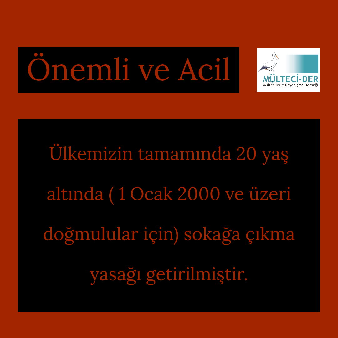 MulteciDer's tweet photo. #koronavirus #corona #saglik  #mülteci #refugee #immigration #gecicikoruma #uluslararasıkoruma #iltica #göç #sığınmahakkı #hukukidanismanlik #multecider  #insanhakları  #göçmen #göçmenhakları
#SokagaCikmaYasagi https://t.co/xxFV4FyJJw