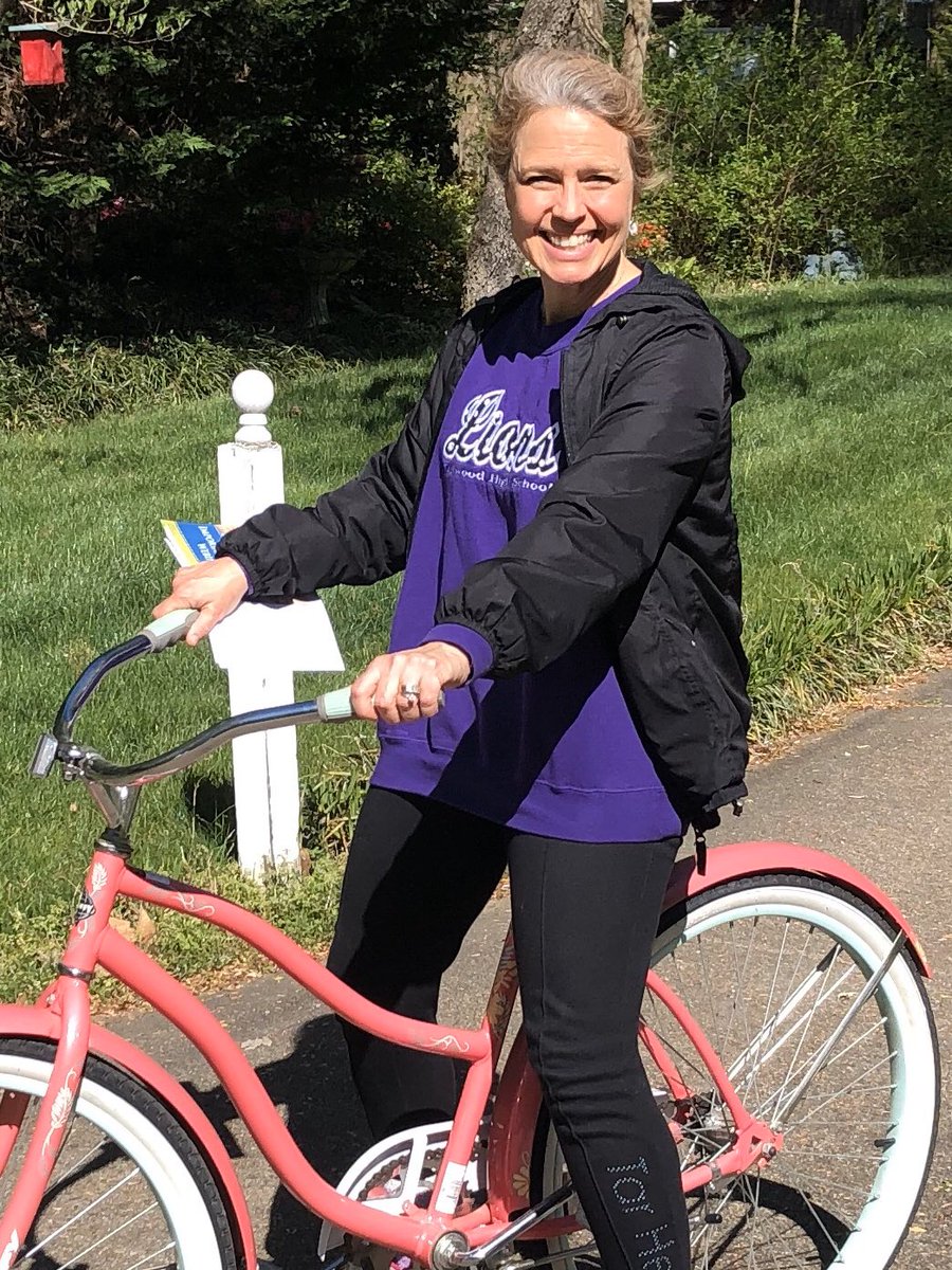 kcmatneyTHS's tweet photo. VBCPS fitness event day #VBFITT #LionAmazing @TallwoodLions  just finished a two mile bike ride with my 18 year old https://t.co/G3iIuHtdQy