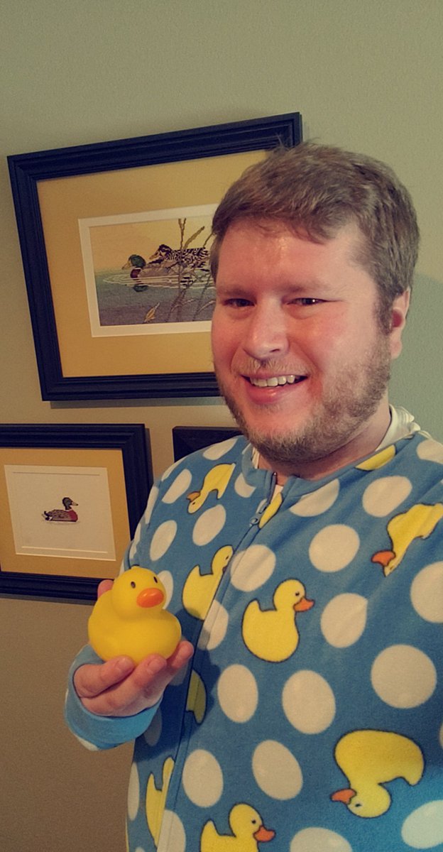 Mister_Burdick's tweet photo. Rubber Duckie, you're the one. You make #PJDay so much fun. @BeachMiddle
#bmshomespiritweek https://t.co/PHYjik6K00