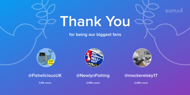 Harbour2Horizon's tweet photo. Our biggest fans this week: FisheliciousUK, NewlynFishing, mackerelsky17. Thank you! via https://t.co/fUrSOJZOHS https://t.co/hF1pCJ5m9I