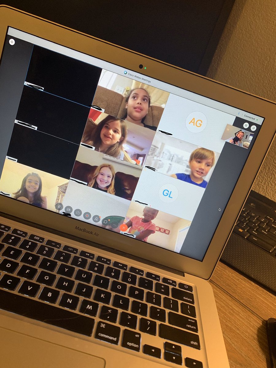 It was so great to see my sweet students live today!!😊 We are still getting the hang of WebEx, but it was so great to have most my class together again!💕 #teambce