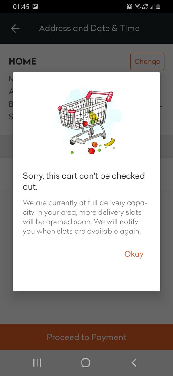 aayushee's tweet photo. @Grofers My order placed on March 23 has already been rescheduled thrice. Hoping it gets delivered in the next 72 hours as promised! New orders are also not being taken. Please don't disappoint people in this hour of need. https://t.co/P79DLcW5tF