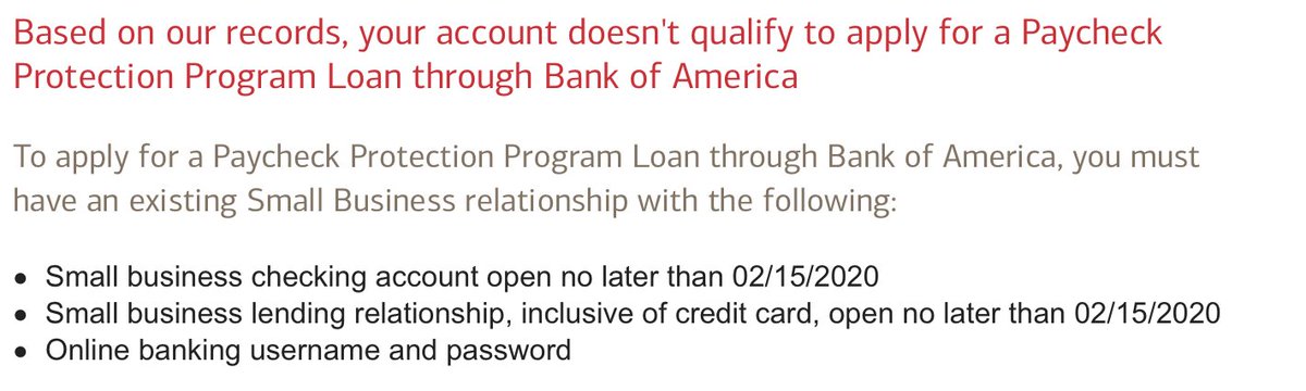 iRichardChew's tweet photo. Business Customer since Fleet Bank but never had a lending relationship.  Thanks for making it even more challenging.  #bankofamerica #PPPloan #COVID19 https://t.co/AXyLaU7pCv