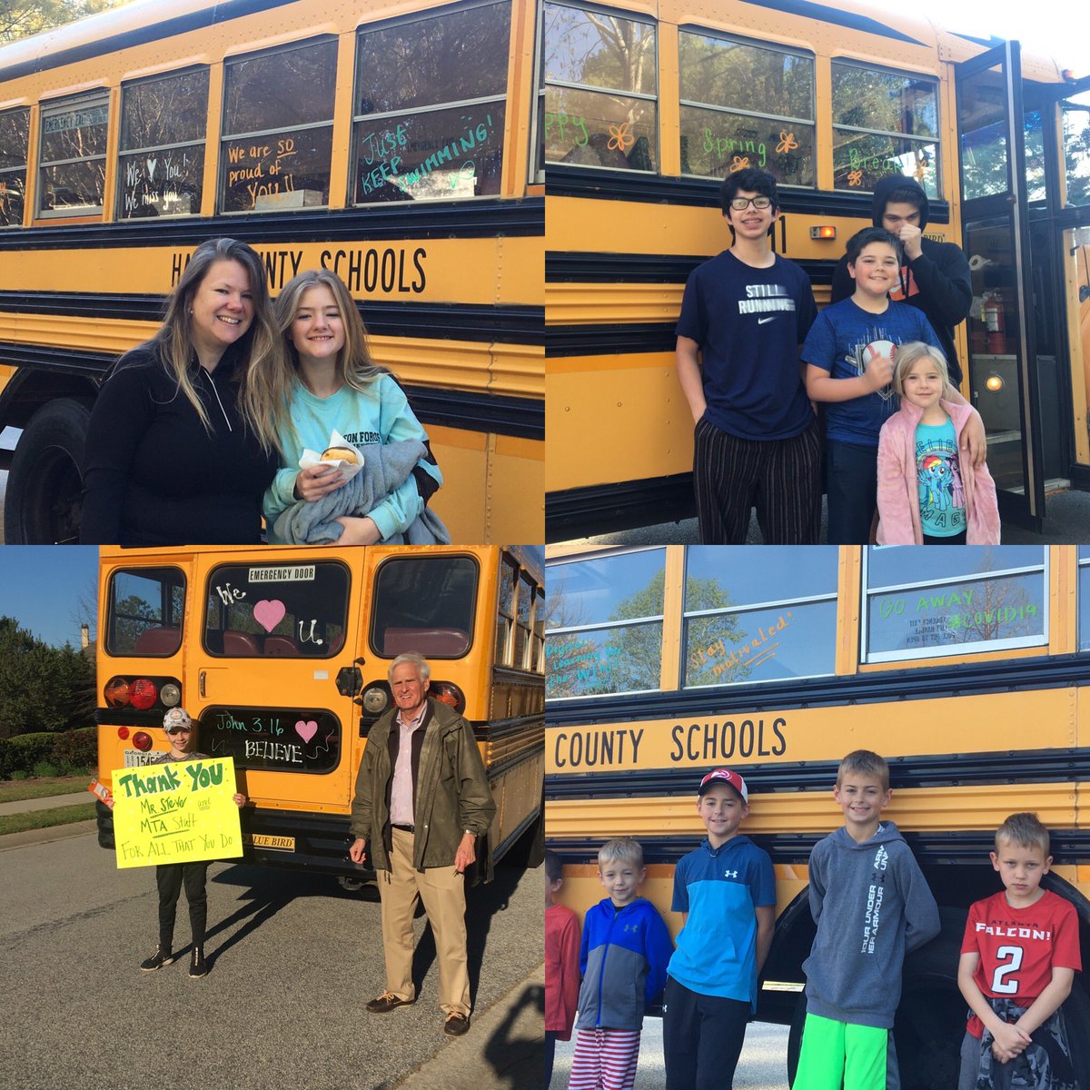 acstallings5's tweet photo. Here are some of our @Hall_Schools students on Mr. Steve’s route. What a joy to serve these families! #proudofourcommunity @mta_marlins https://t.co/H0rpeLQKNG