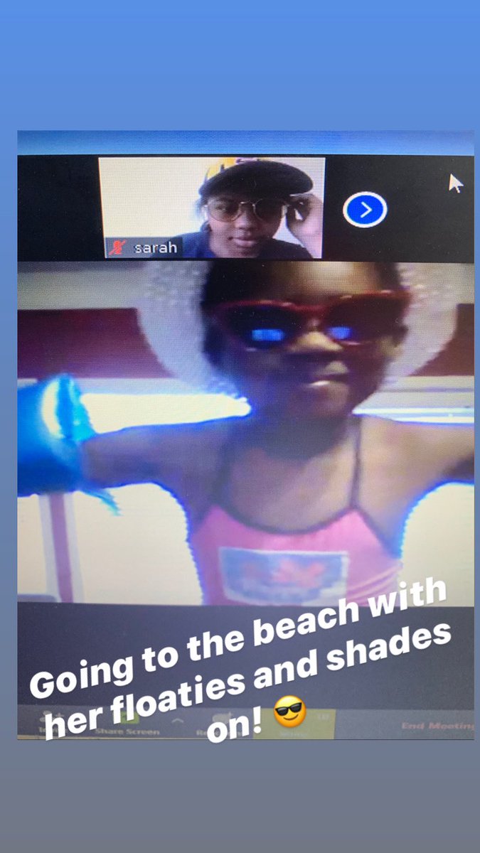domdowell3's tweet photo. Spring Break Theme for our Zoom meeting! We dressed up for where we were supposed to go/wanted to go for spring break! The kids (and I) loved it! #springbreak2020 @EmilyBoatright @pointsbyPortee @ptyut1999 @CarstarphenMJ @apsupdate @APS_SmithAP @SarahSmithEF @APS_SarahSmith https://t.co/ANDk9OJ6rC
