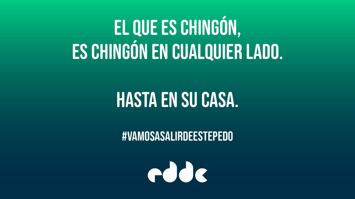 ElDivanDelCopy's tweet photo. Esto pondrá a prueba a la gente, quienes pondrán a prueba a las marcas, lo que pondrá a prueba a las agencias, lo que nos pondrá a prueba a todos, lo que te pondrá a prueba a ti. 

Sé que lo harás de huevos. 😎

#BuenaCuarentenaBuenasIdeas #VamosASalirDeEstePedo 💪🏻 https://t.co/qq0G6s2OMa