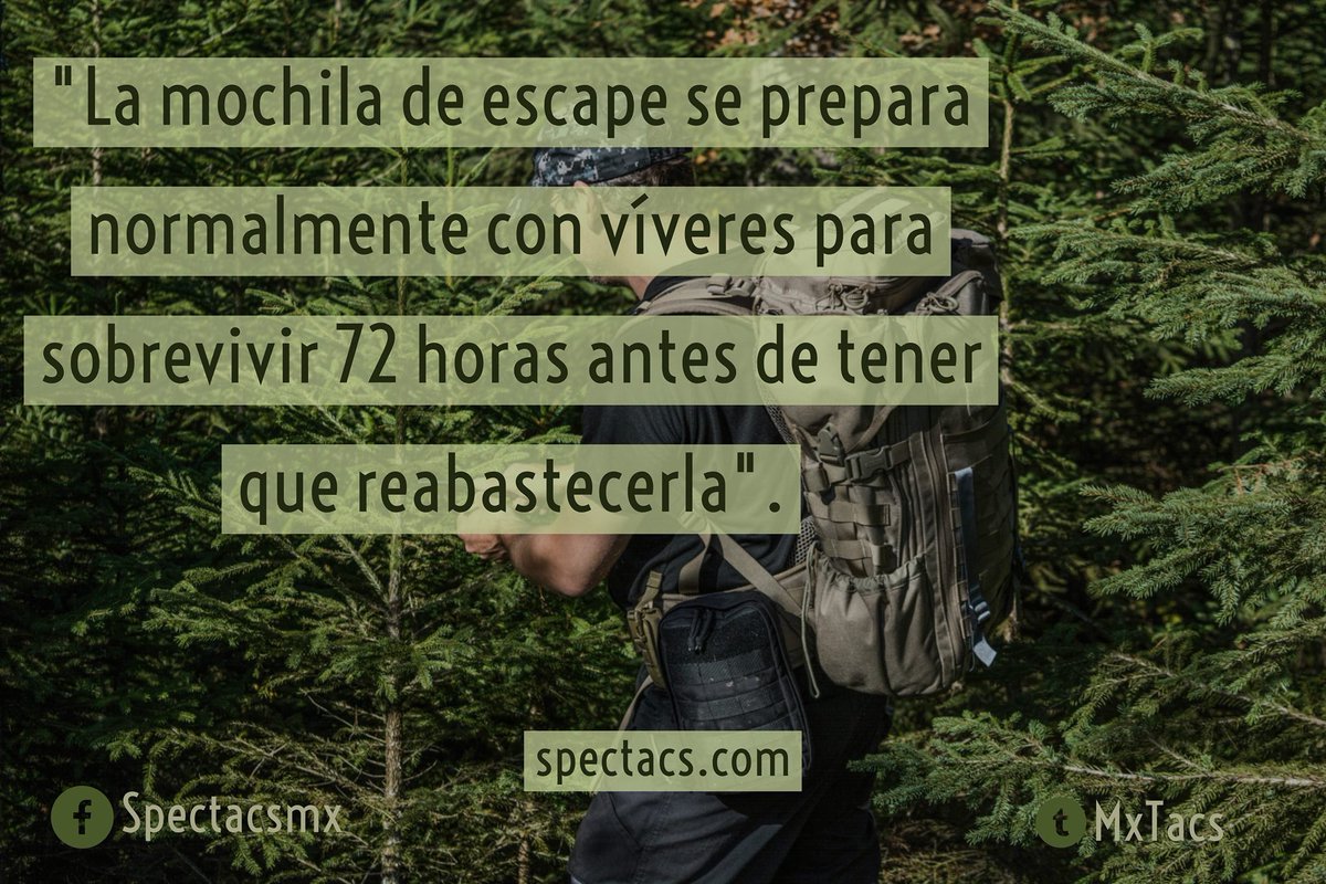 MxTacs's tweet photo. Tal vez ya lo sabías o tal vez no.
Que pondrías en tu mochila de escape para durar 72hrs. fuera de casa?
Cuéntanos en los comentarios.

#learnwithexperience #specialtactics #spectacs #tacfact #survival #prepper #BePrepared https://t.co/Yfjj32wi10