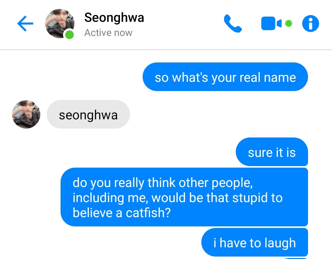 〔 unbelievable 〕─♡ seongjoong au» hongjoong stumbles upon a dating app profile claiming to be the actor park seonghwa. he finds it ridiculous that someone is trying to catfish as a famous actor bc there's no way it's the real seonghwa.except it is