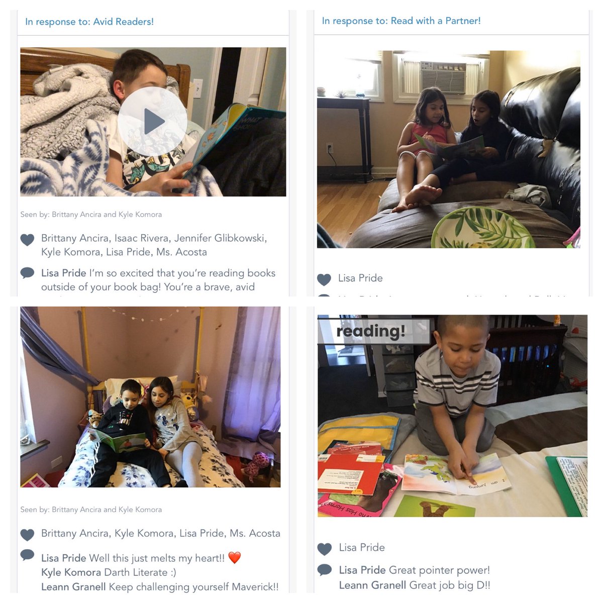 MissPridesClass's tweet photo. This week, I loved seeing kindergarteners’ learning continue! A huge thank you to parents and siblings supporting distant learning at home and to all the specials teachers and specialists who collaborate with our class on @seesaw! @MsAcosta220 @CArmendarizMxwl @SunnyHill220 https://t.co/SiP1fCRWCf