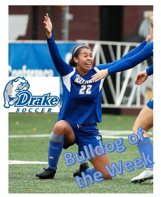 DrakeWSoccer's tweet photo. Congratulations to Olivia Bruce for being named our Bulldog of the Week 💙🐶 https://t.co/y4aeVH9dDW