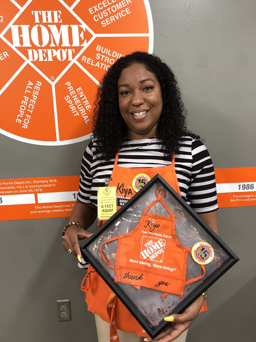Way to go - Congrats Kiya on your 15 years with Home Depot!  Keep rocking it!
