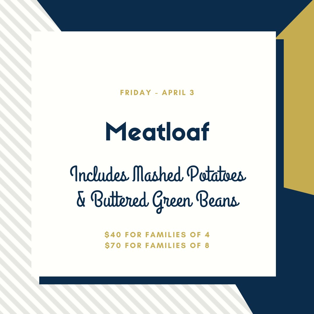RalphandAvas's tweet photo. Today's Family Meal Special is Meatloaf! Give us a call at 317-834-9780 to place your order. https://t.co/csJCfoKc19