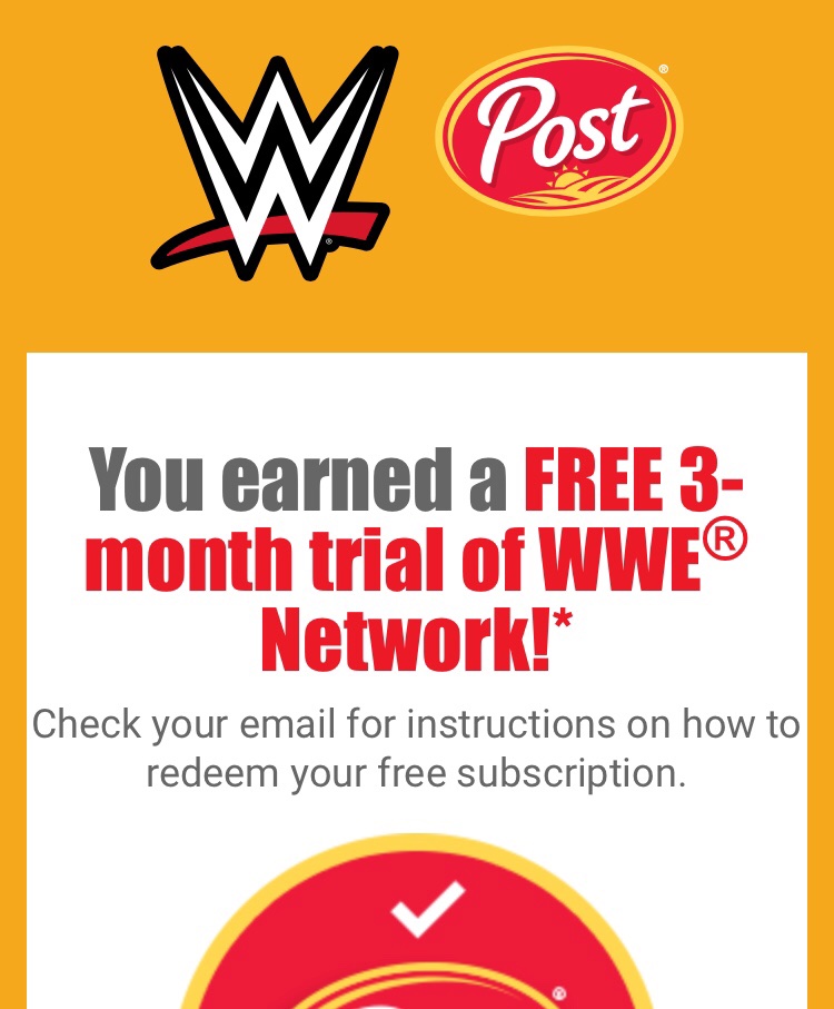 QQBeats's tweet photo. @wwe hey guys I did the post cereal thing but never received email on how to set up the trial 🤷‍♀️ https://t.co/29tX1sCpjk