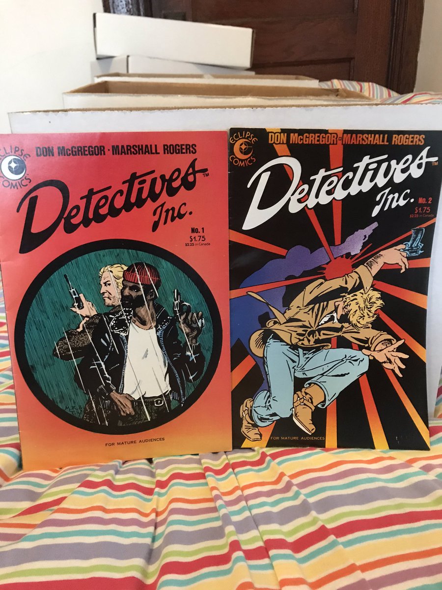 Next request was  @deathchrist2000 looking for a pre-1990s, non-Marvel/DC book. Here’s issues 1 and 2 of Detectives Inc. by Don McGregor and Marshall Rogers.