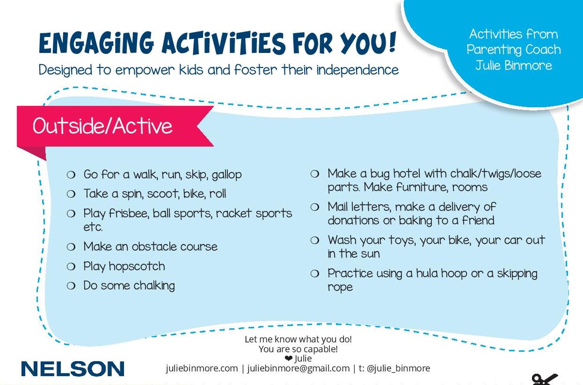 NelsonClassroom's tweet photo. A great reminder of all the things kids can do.

Check out Parenting Coach @julie_binmore’s incredibly engaging resource designed to #EmpowerKids and foster their independence at home --> https://t.co/1dZ0RosAO6

#NelsonLearningAtHome #HomeLearning https://t.co/rMBQTDptIv