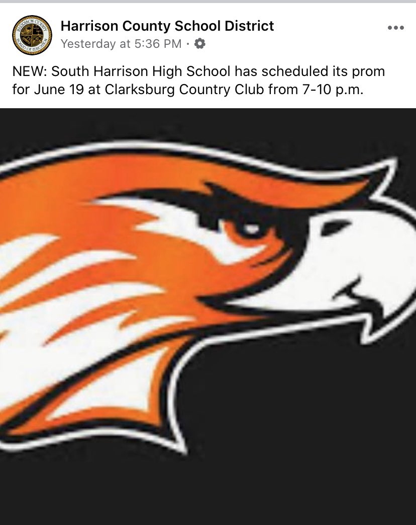 ShBarstool's tweet photo. Prom will be held June 19th at Clarksburg Country Club https://t.co/7i83nVEOJm